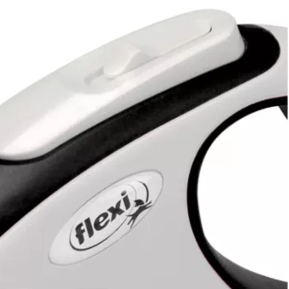 FLEXI COMFORT RETRACTABLE TAPE DOG LEASH -25FT- GRAY/BLACK-- GERMAN DESIGN LARGE